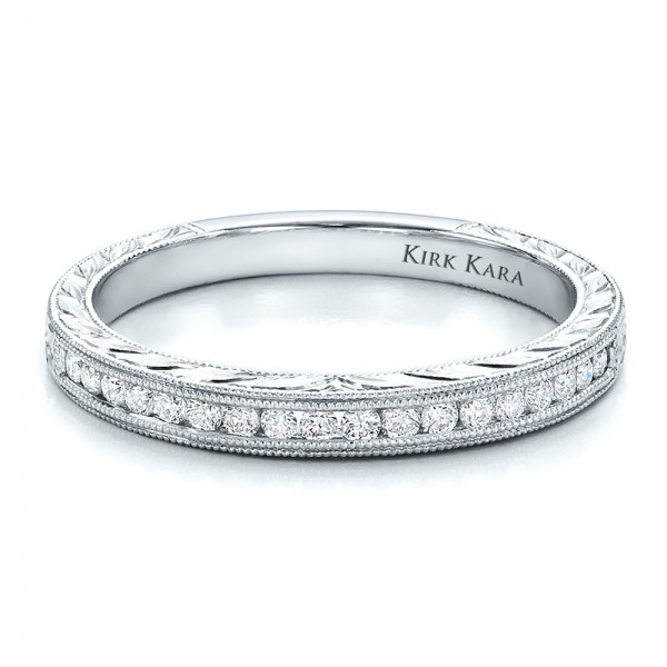 Channel Set Diamond Band with Matching Engagement Ring - Kirk Kara