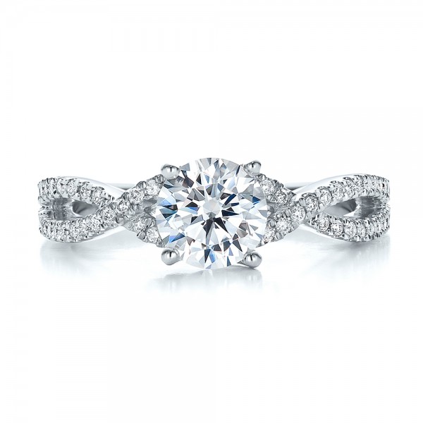 Contemporary CrissCross Diamond Engagement Ring 100403 Bellevue