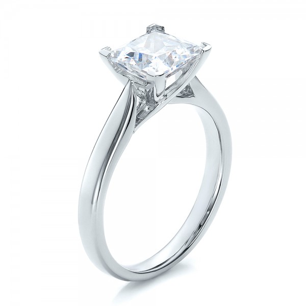 Contemporary Solitaire Princess Cut Diamond Engagement Ring 100398 Bellevue Seattle Joseph Jewelry