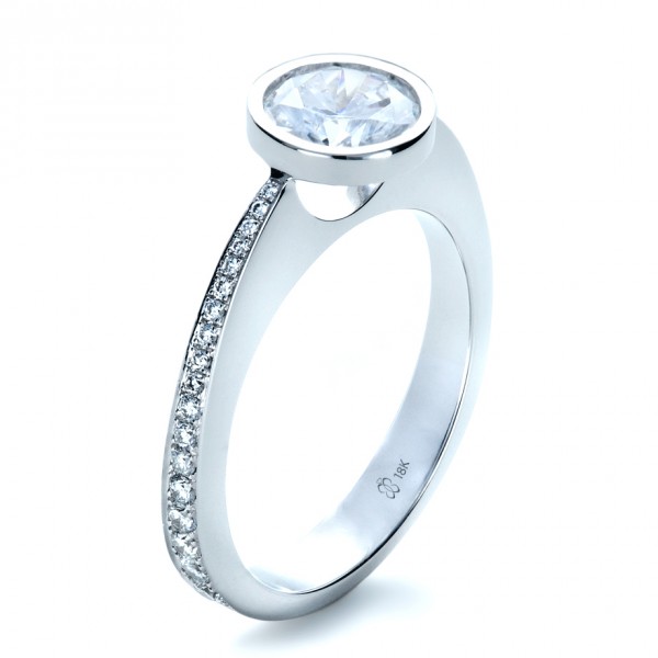 Custom Bezel Set Diamond Engagement Ring #1215 Bellevue Seattle Joseph ...