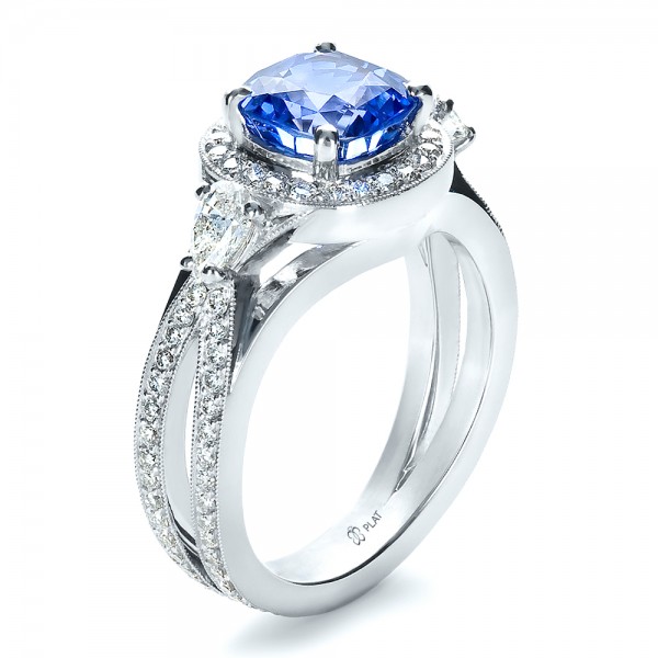 Custom Blue Sapphire Engagement Ring #1432 Bellevue Seattle Joseph Jewelry