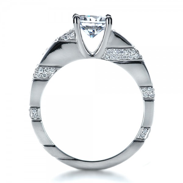 Custom Contemporary Diamond Engagement Ring