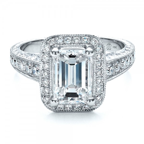 Custom Emerald  Cut  Diamond Engagement  Ring  1478 Bellevue 