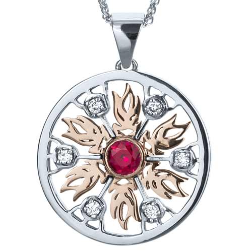 Custom Fire and Ice Pendant 1161 Bellevue Seattle Joseph Jewelry