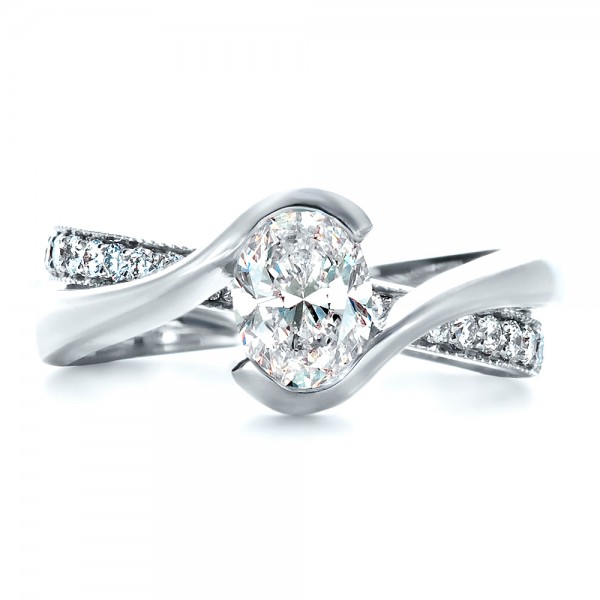 Custom Interlocking Engagement Ring