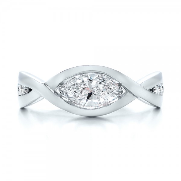 Custom Marquise Diamond Engagement Ring