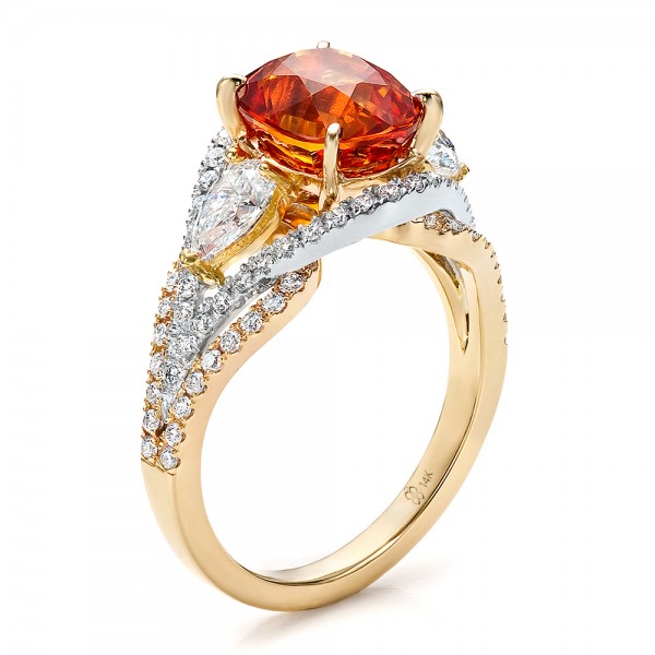 ... â€º Engagement Rings â€º Custom Orange Sapphire Engagement Ring