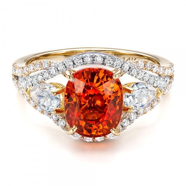 ... â€º Engagement Rings â€º Custom Orange Sapphire Engagement Ring
