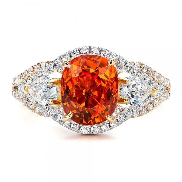 ... â€º Engagement Rings â€º Custom Orange Sapphire Engagement Ring