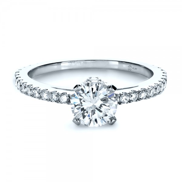 Custom Shared Prong Diamond Engagement Ring