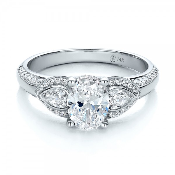 Custom Three Stone Diamond Engagement Ring #100279 Bellevue Seattle ...