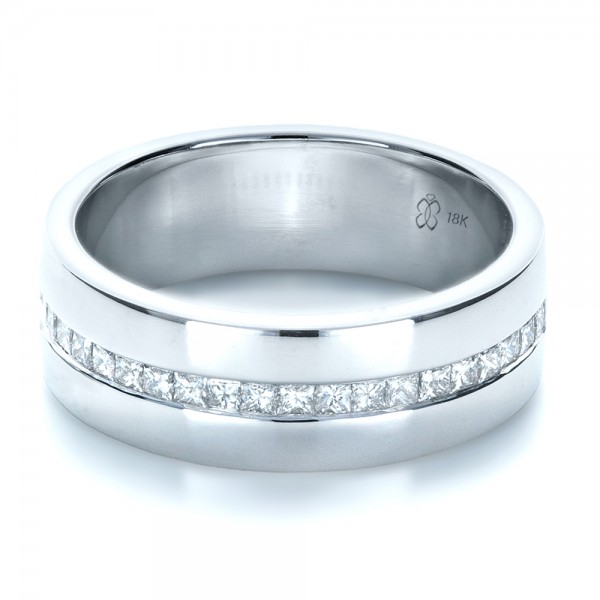 ... Men's Wedding Rings â€º Custom White Gold and Diamond Men's Wedding