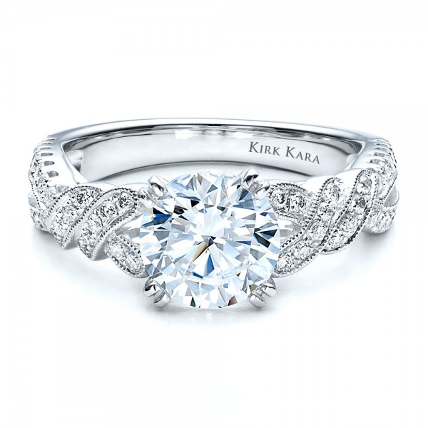 Diamond Split Shank Engagement Ring with Matching Wedding 1455