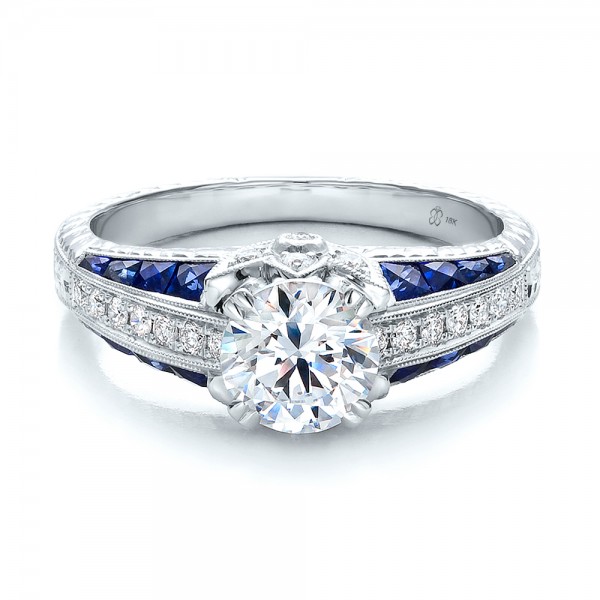 ... › Engagement Rings › Diamond and Blue Sapphire Engagement Ring ... › Engagement Rings › Diamond and Blue Sapphire Engagement Ring