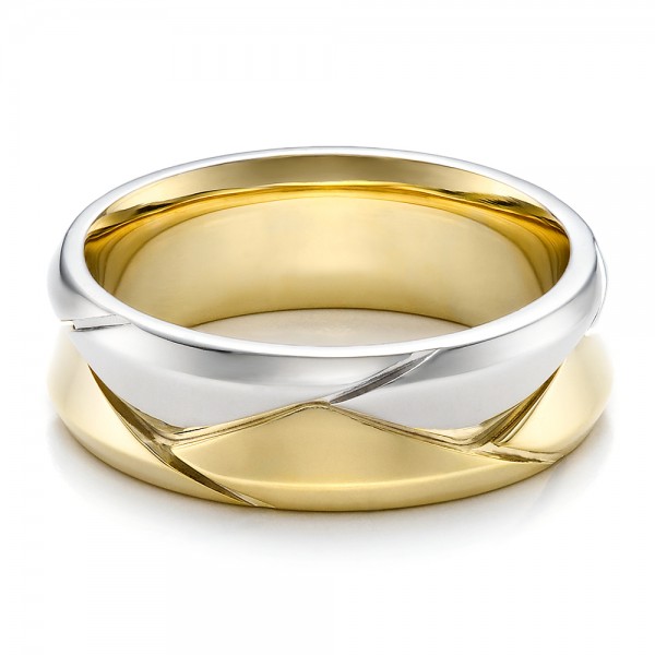 Men's Braided Two-Tone Wedding Band