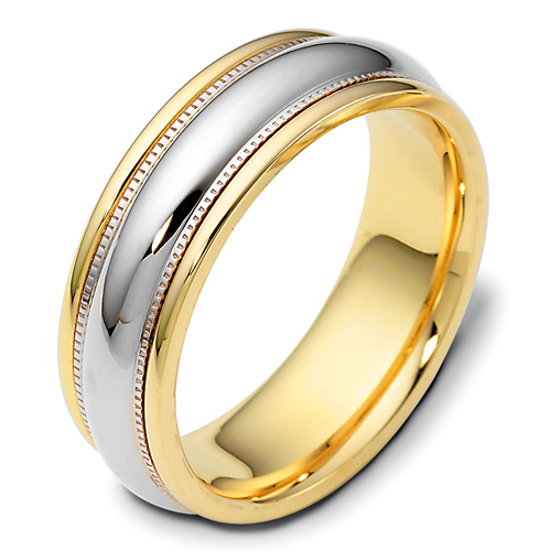 jewelry men s wedding bands men s two tone gold band