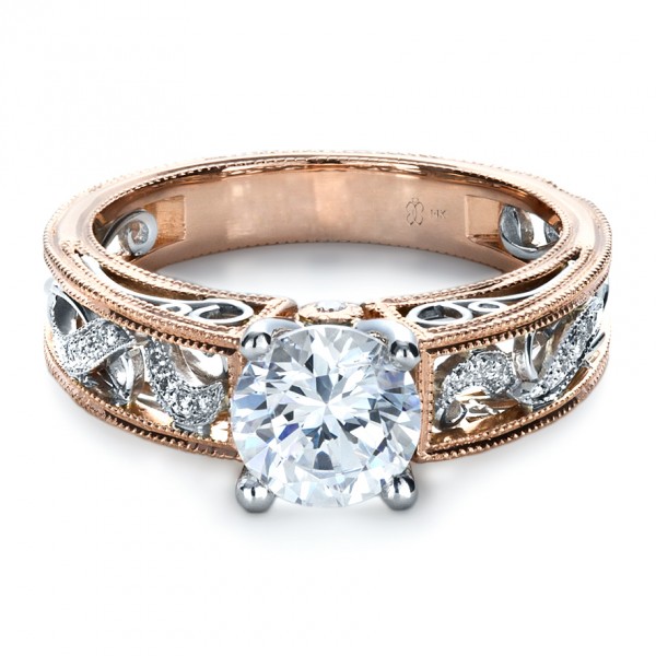... Jewelry â€º Engagement Rings â€º Rose Gold Diamond Engagement Ring