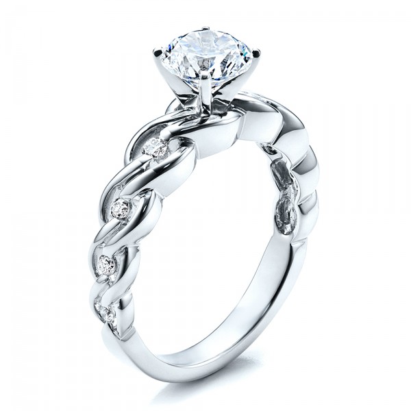 Engagement Rings-Diamond Engagement Ring with Matching Wedding Band ...