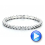 18k White Gold Women's Diamond Tension Set Eternity Band - Video -  100137 - Thumbnail