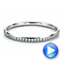 18k White Gold Women's Channel Set Diamond Eternity Band - Video -  100140 - Thumbnail