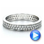 18k White Gold Women's Pave Diamond Eternity Band - Video -  100149 - Thumbnail