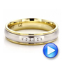 Women's Two-tone Diamond Wedding Band - Video -  100156 - Thumbnail