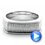  Platinum Platinum Men's Textured Wedding Band - Video -  100168 - Thumbnail