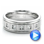 14k White Gold 14k White Gold Men's Diamond Wedding Band - Video -  100179 - Thumbnail