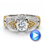  18K Gold Two-tone Diamond Engagement Ring - Vanna K - Video -  100273 - Thumbnail