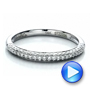 18k White Gold 18k White Gold Pave Set Diamond Wedding Band - Video -  100407 - Thumbnail