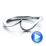  Platinum Platinum Contemporary Curved Wedding Band - Video -  100409 - Thumbnail