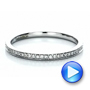 18k White Gold 18k White Gold Bright Cut Diamond Wedding Band - Video -  100414 - Thumbnail