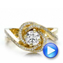 18k Yellow Gold 18k Yellow Gold Custom Diamond Engagement Ring - Video -  100433 - Thumbnail