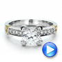  18K Gold Two-tone Diamond Engagement Ring - Vanna K - Video -  100482 - Thumbnail
