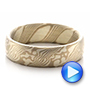 Men's Mokume Half Round Band - Video -  100523 - Thumbnail