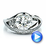  Platinum Custom Diamond Engagement Ring - Video -  100551 - Thumbnail