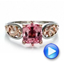  18K Gold And 14k Rose Gold 18K Gold And 14k Rose Gold Custom Two-tone Pink Sapphire And Diamond Engagement Ring - Video -  100570 - Thumbnail