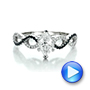  Platinum Platinum Custom Black And White Diamond Engagement Ring - Video -  100607 - Thumbnail