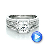 14k White Gold 14k White Gold Custom Diamond Engagement Ring - Video -  100610 - Thumbnail