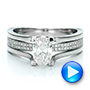 18k White Gold 18k White Gold Custom Diamond Engagement Ring - Video -  100627 - Thumbnail