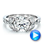 14k White Gold 14k White Gold Custom Marquise Diamond Engagement Ring - Video -  100647 - Thumbnail