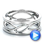  Platinum Custom Men's Filigree Wedding Band - Video -  100654 - Thumbnail