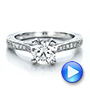 14k White Gold 14k White Gold Custom Criss-cross Diamond Engagement Ring - Video -  100664 - Thumbnail