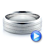 18k White Gold Brushed Finish Men's Wedding Band - Kirk Kara - Video -  100670 - Thumbnail