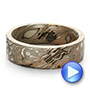 Custom Men's Mokume Wedding Band - Video -  100673 - Thumbnail