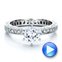 18k White Gold Six Prong Set Diamond Engagement Ring - Vanna K - Video -  100681 - Thumbnail