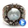 Pearl And Diamond Two-tone Ring - Video -  100763 - Thumbnail