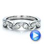 18k White Gold 18k White Gold Custom Marquise Diamond Wedding Band - Video -  100779 - Thumbnail