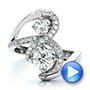  Platinum Custom Diamond Engagement Ring - Video -  100782 - Thumbnail