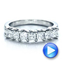  Platinum Platinum Custom Radiant Diamond Wedding Band - Video -  100806 - Thumbnail